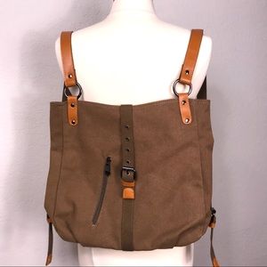 Ruyihuang Messenger Bag Canvas Brown